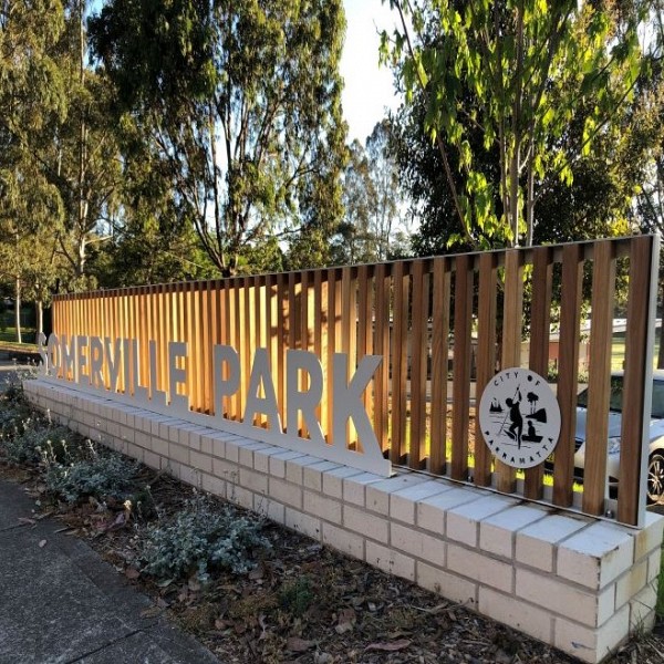 Custom Emerdyn Signage - Somerville Park entrance City of Parramatta.jpeg